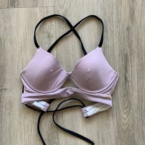 Victoria’s Secret push-up cross-back scoop bikini top (NWOT)